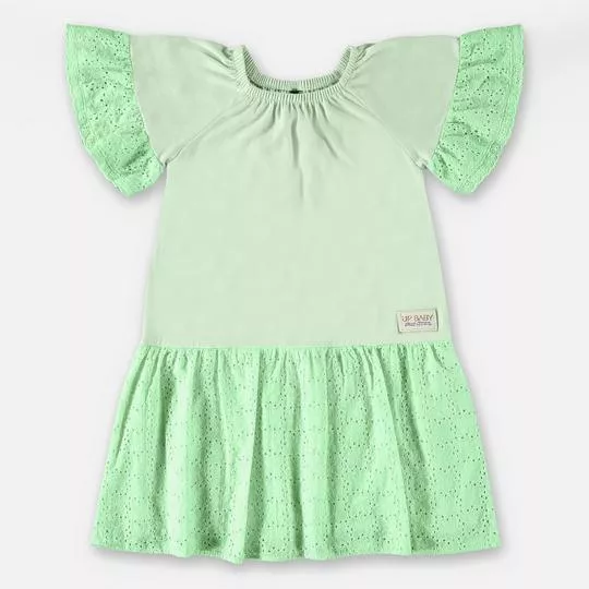 Vestido Com Laise- Verde Claro- Up Baby