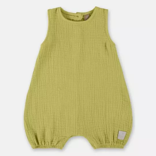 Macaquinho Texturizado- Verde Limão- Up Baby