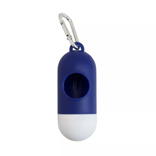 Dispenser Cata Caca Círculos- Azul Marinho & Cinza- 20x10x5cm- Germanhart
