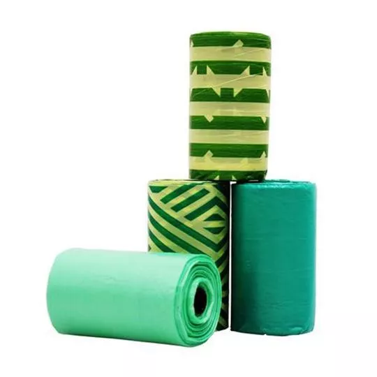 Kit De Refil Cata Caca Eco Bambu- Verde Escuro & Verde Limão- 22x10,2x3,5cm- Germanhart