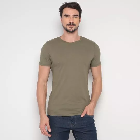 Camiseta Básica- Verde Militar