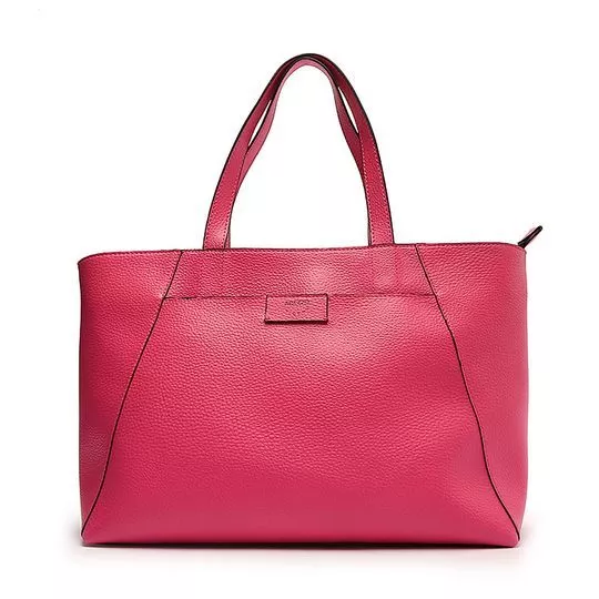 Bolsa Shopper Texturizada Com Recortes- Pink- Arezzo & Co.