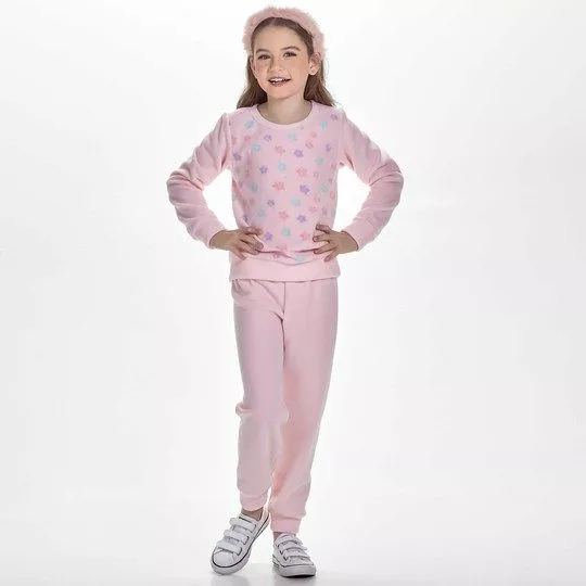 Pijama Estrelas- Rosa Claro & Lilás