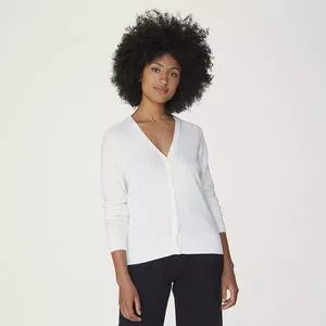 Cardigan Liso<br /> - Off White