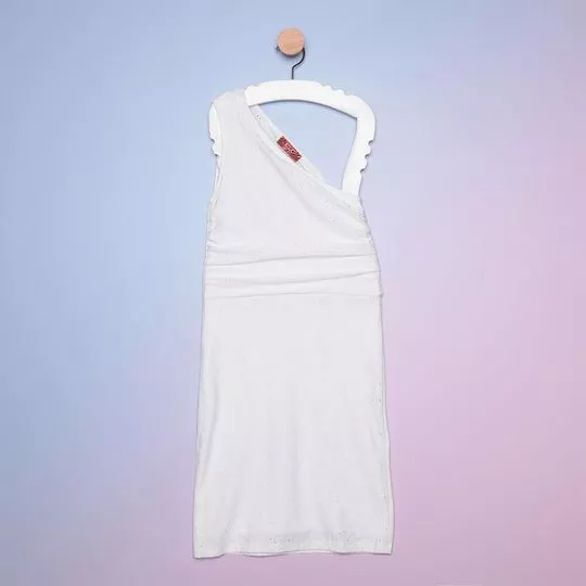 Vestido Ombro Único- Branco- Colcci