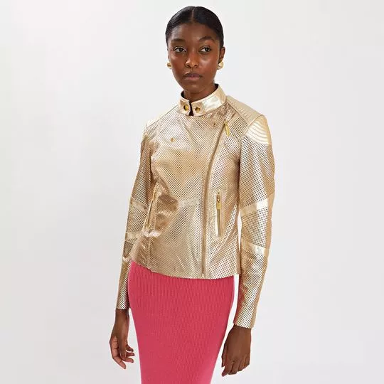 Jaqueta Metalizada- Dourada- Iódice