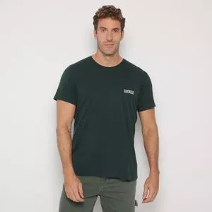 Camiseta Com Inscrição<BR>- Verde Escuro
