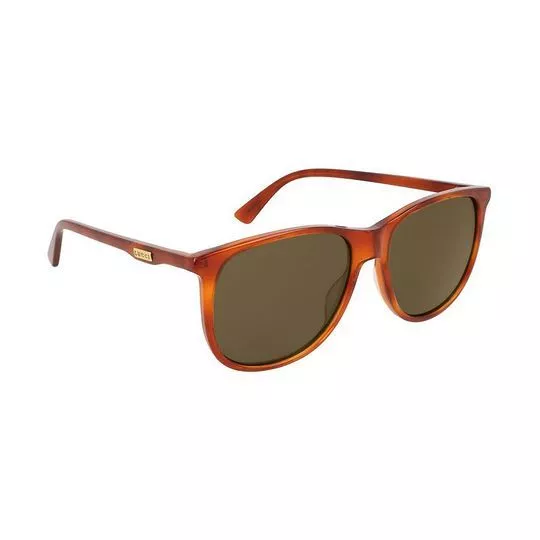 Óculos De Sol Arredondado- Laranja- Gucci