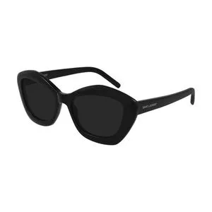 Óculos De Sol Quadrado<BR>- Preto<BR>- Saint Laurent