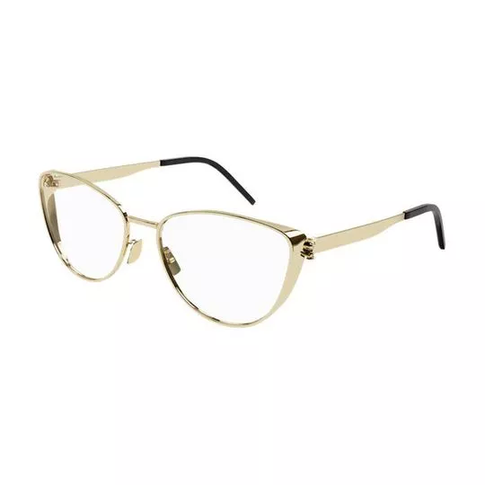 Armação Arredondada Para Óculos De Grau- Dourada- Saint Laurent
