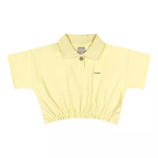 Polo Cropped Com Brilho- Amarelo Claro- Colorittá