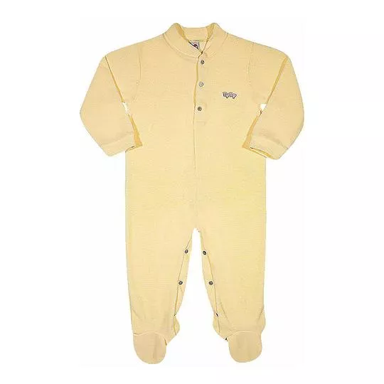 Pijama Infantil Liso- Amarelo- Tip Top