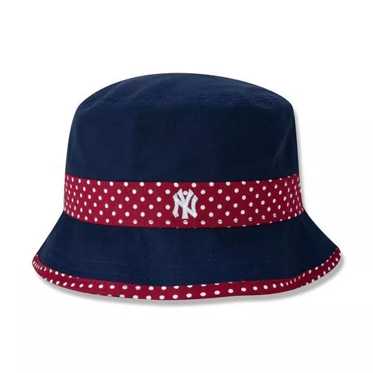Chapéu Bucket New York Yankees®- Azul Marinho & Vermelho Escuro- New Era