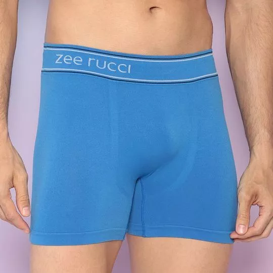 Cueca Boxer Zee Rucci®- Azul & Off White- Zee Rucci