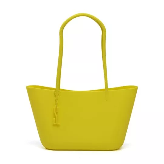 Bolsa Shopper Com Bag Charm- Verde Limão-  Santa Lolla