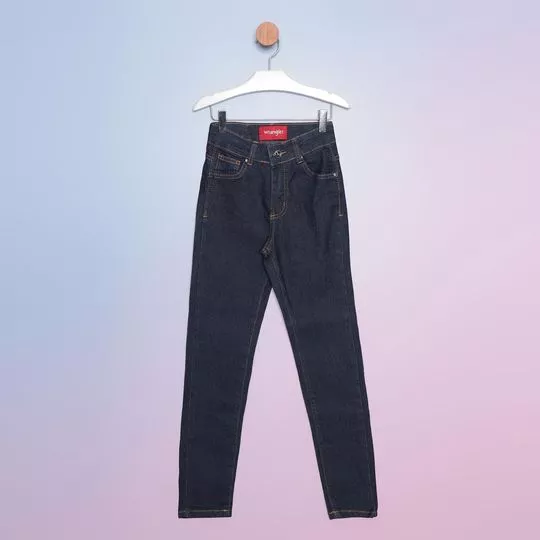 Calça Jeans Reta- Azul Marinho-  Wrangler