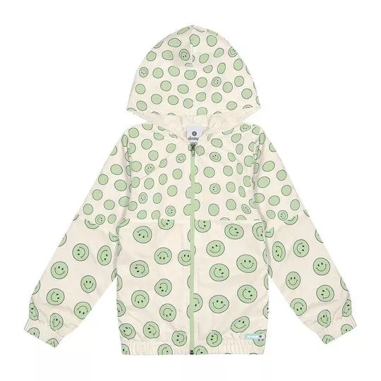 Jaqueta Emojis- Branca & Verde Claro