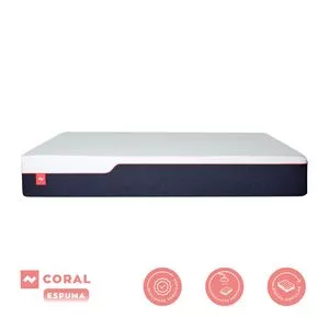 Colchão Coral Solteiro Especial<BR>- Branco & Cinza Escuro<BR>- 25x96x203cm