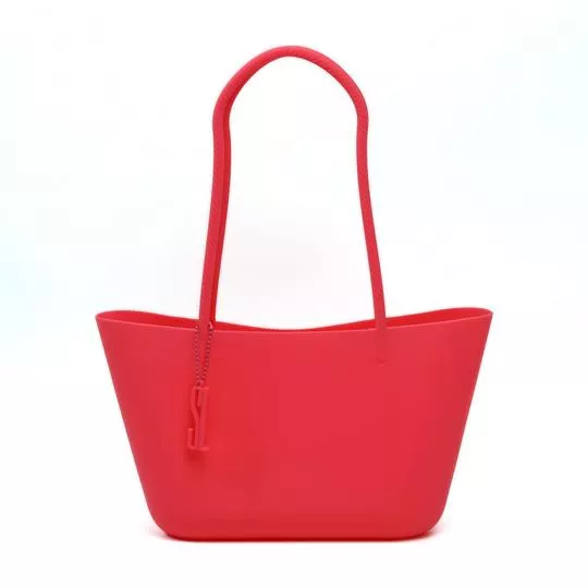 Bolsa Shopper Com Bag Charm- Pink- Santa Lolla