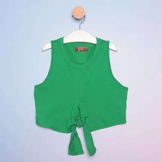 Blusa Com Amarração- Verde- Colcci