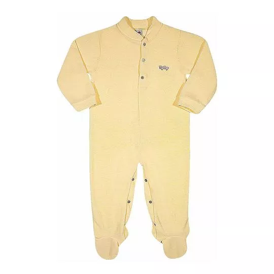 Pijama Infantil Liso- Amarelo- Tip Top