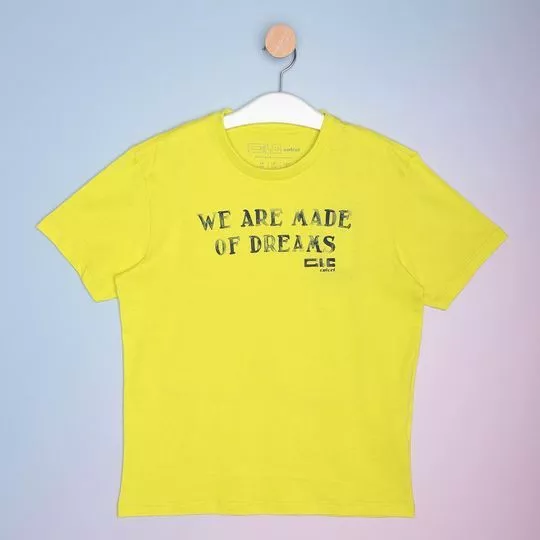 Camiseta We Are Made Of Dreams- Amarela- Colcci