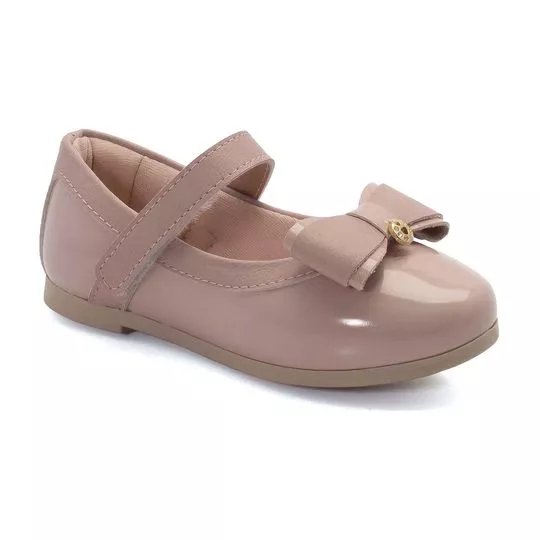 Sapato Boneca Com Laço- Rosê- Klin