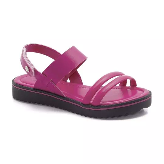 Sandália Com Tiras- Pink- Klin
