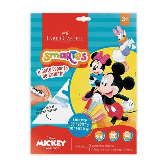 Kit Para Colorir Smartes Mickey®- 23Pçs- Faber Castell