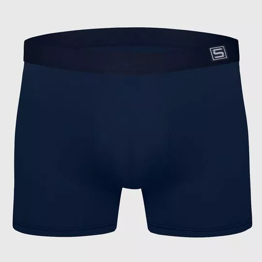 Cueca Boxer Com Recortes- Azul Marinho- Sparta Underwear