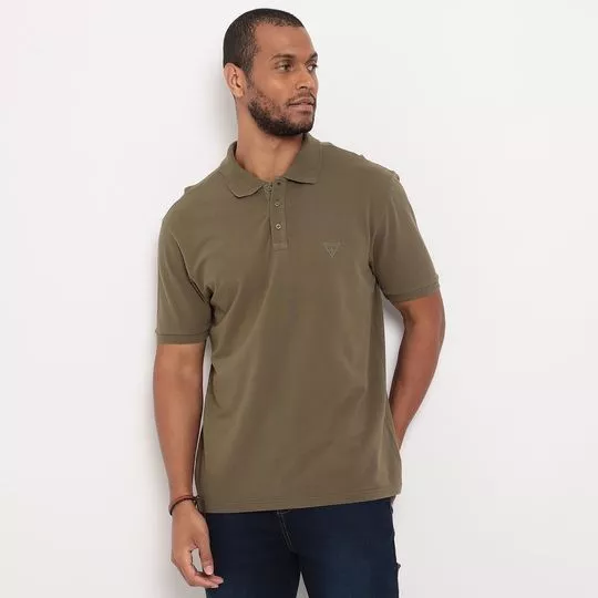 Polo Guess®- Verde Militar- Guess
