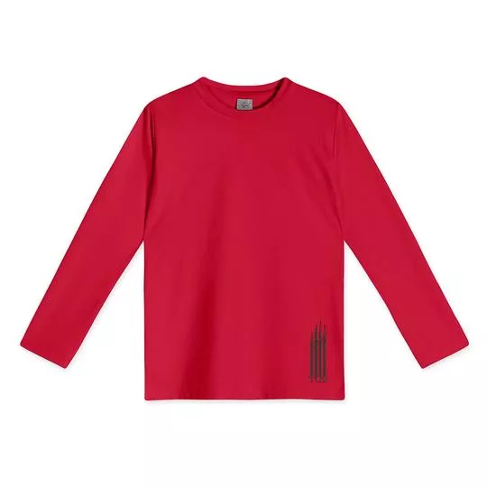 Camiseta Com Inscrição- Vermelha & Preta- LILICA RIPILICA & TIGOR