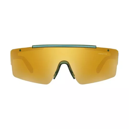 Óculos De Sol Máscara -   Amarelo & Verde - Luxottica