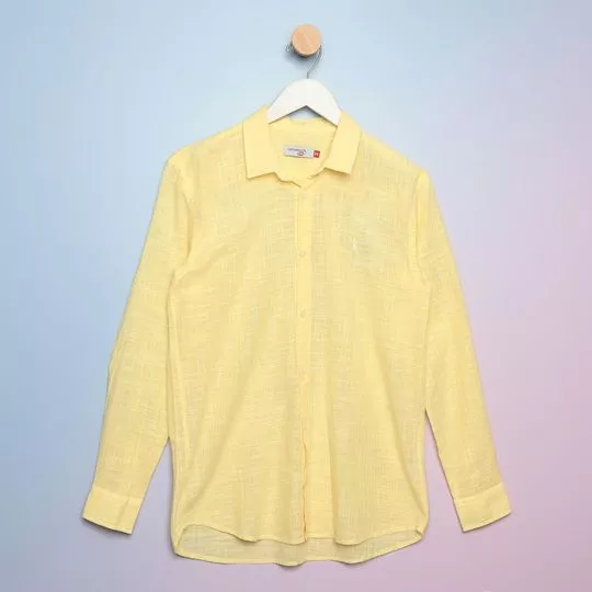 Camisa Bordada- Amarela & Branca- Reserva Mini