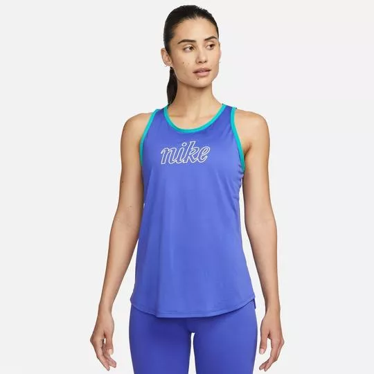 Regata Nike Dri-Fit Icon Clash One- Azul & Verde Água- Nike