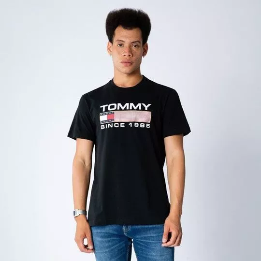 Camiseta Tommy- Preta & Branca- Tommy Hilfiger