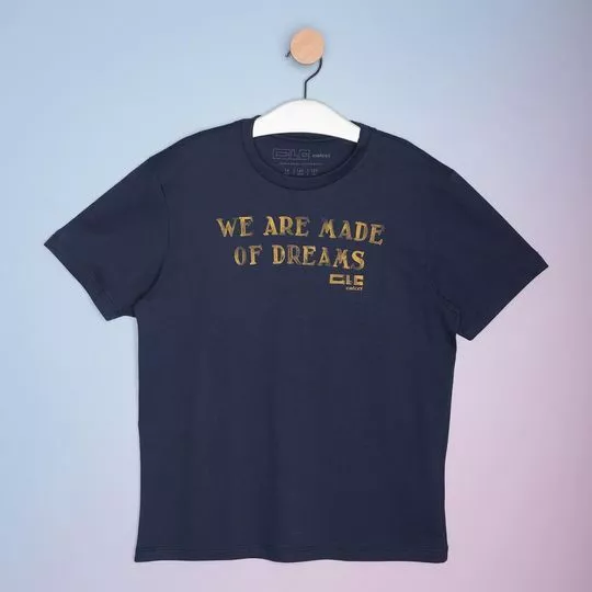 Camiseta We Are Made Of Dreams- Azul Marinho & Amarela- Colcci