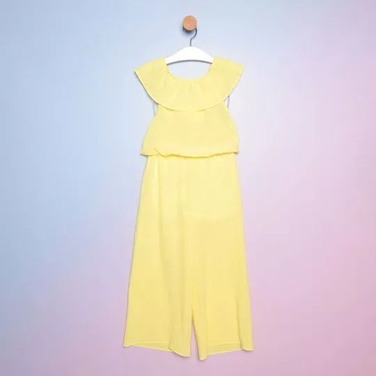Conjunto De Blusa & Calça Pantalona- Amarelo- Mon Sucré