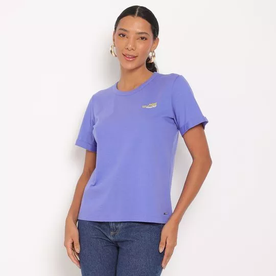 Camiseta Com Inscrições- Azul & Amarela- Forum