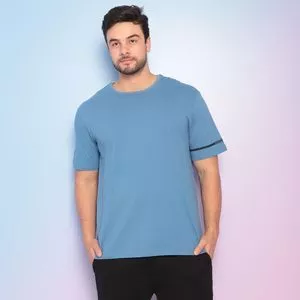 Camiseta Listra<BR>- Azul & Preta<BR>- Acostamento