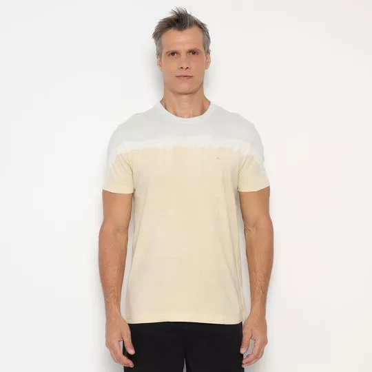 Camiseta Tie Dye- Bege Claro & Off White- Aramis