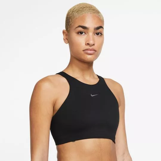 Top Nike Yoga Alate Curve Strappy- Preto- Nike