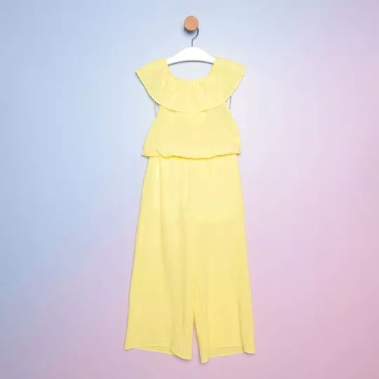 Conjunto De Blusa & Calça Pantalona- Amarelo- Mon Sucré