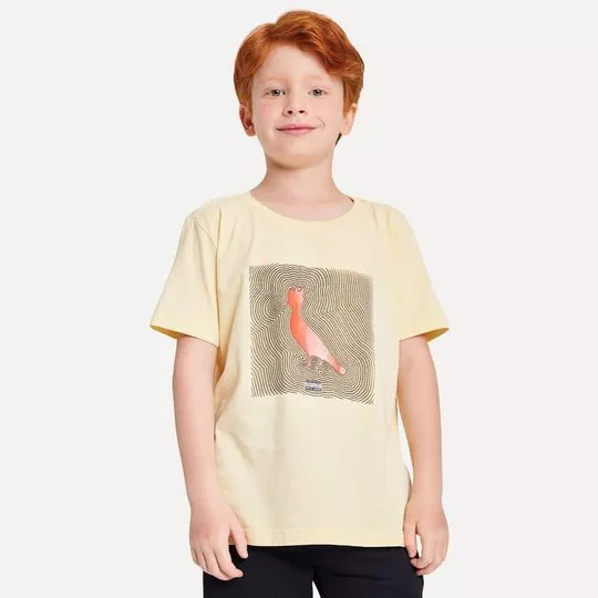 Camiseta Com Logo- Amarela & Laranja- Reserva Mini