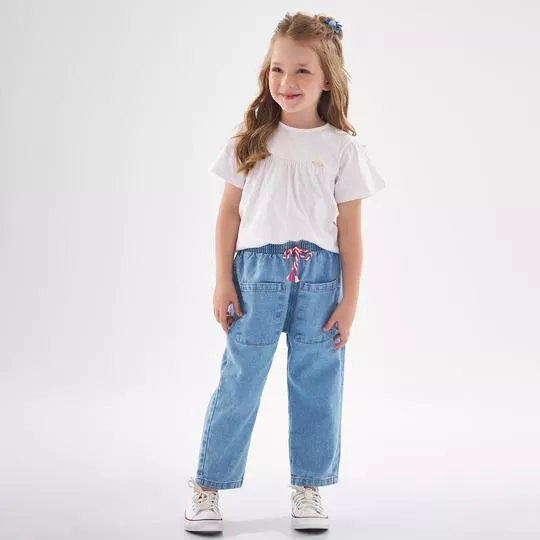 Calça Jeans Reta- Azul- Up Baby & Up Kids