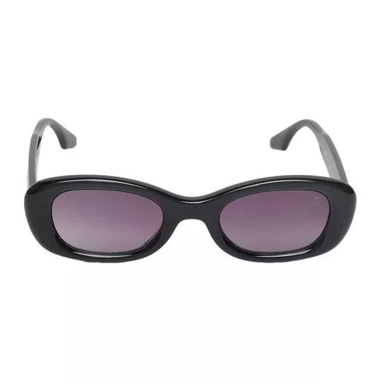 Óculos De Sol Retangular- Preto & Roxo
