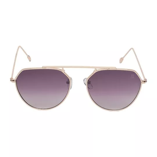 Óculos De Sol Aviador- Dourado & Roxo