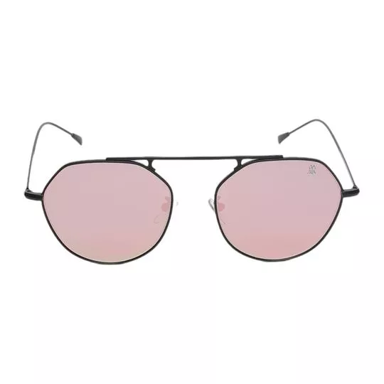 Óculos De Sol Aviador- Preto & Rosa