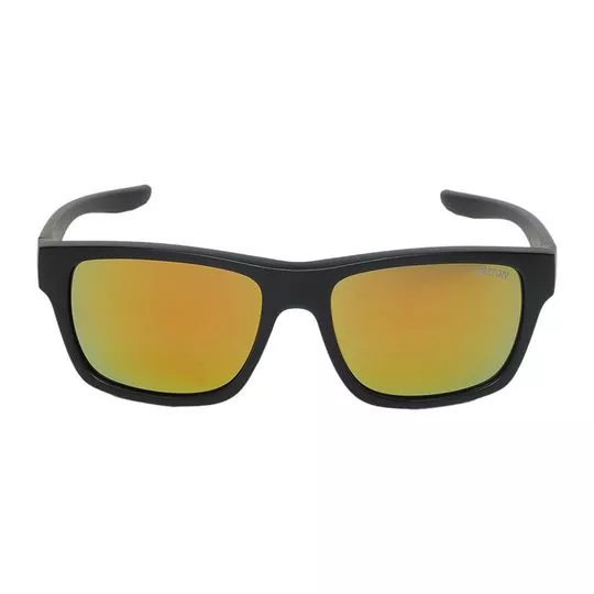 Óculos De Sol Quadrado- Preto & Amarelo