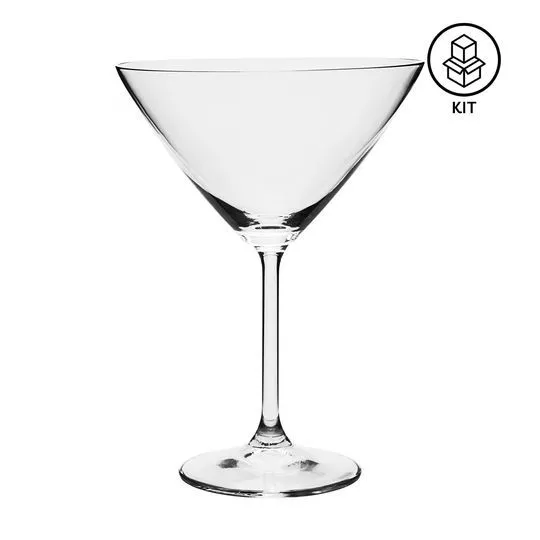 Jogo De Taças Para Martini Gastro- Cristal- 6Pçs- 280ml- Full Fit